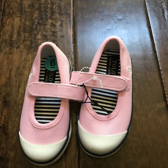 Ralph Lauren Girls Mary Jane Sneakers 6 New - Picture 5 of 6